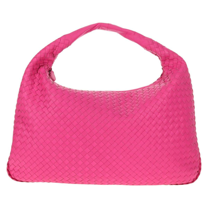 【日本直送】BOTTEGA VENETA INTRECCIATO Hobo 肩背包 皮革 粉紅色 銀色 正品 143823V-12
