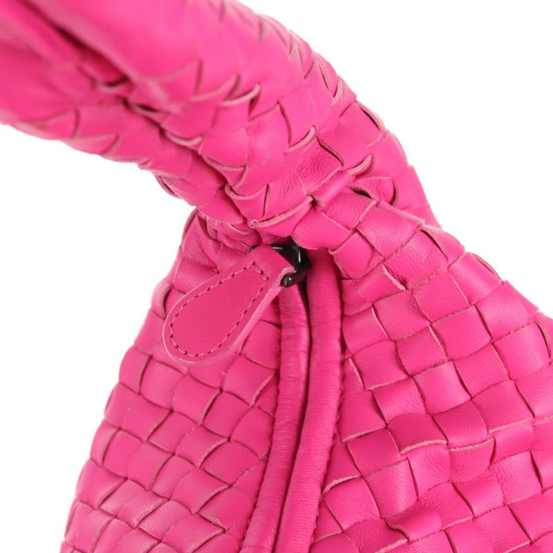 【日本直送】BOTTEGA VENETA INTRECCIATO Hobo 肩背包 皮革 粉紅色 銀色 正品 143823V-17