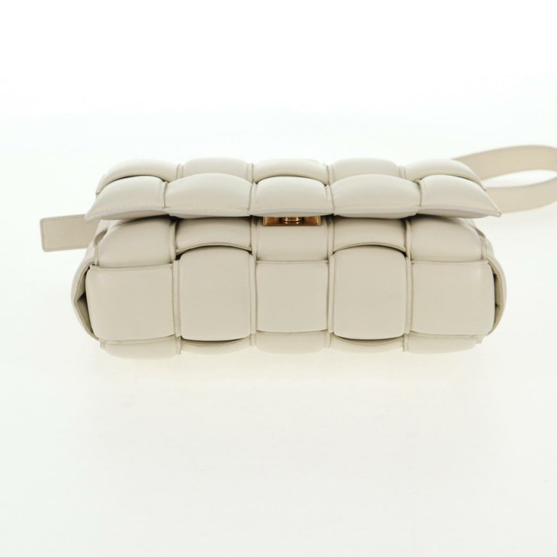 【日本直送】BOTTEGA VENETA MAXI INTRECCIATO Cassette 單肩包 皮革 白色 正品 143340M-4