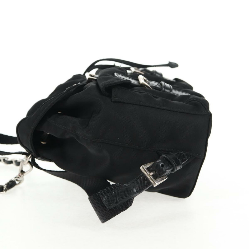 【日本直送】PRADA 鏈條單肩包 尼龍 黑色 銀色 正品 128179M-2