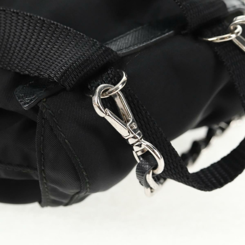 【日本直送】PRADA 鏈條單肩包 尼龍 黑色 銀色 正品 128179M-20