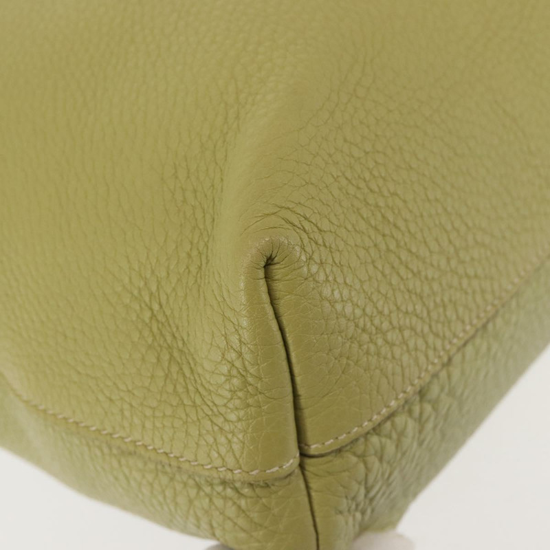 【日本直送】PRADA 手提包 皮革 綠金色 正品 bs29596-13