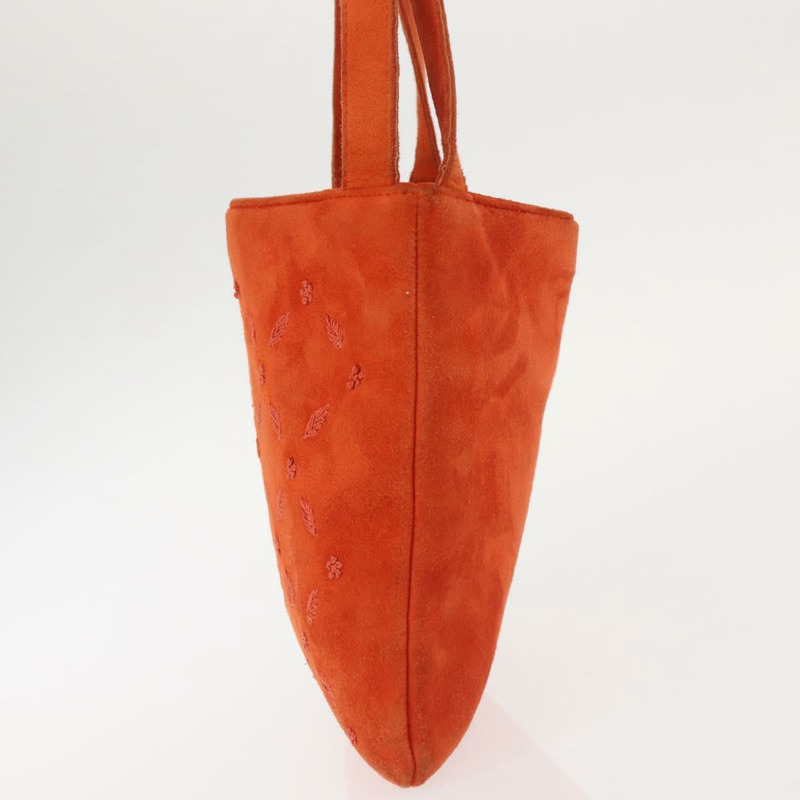 【日本直送】BOTTEGA VENETA 手提包 絨面革 橙色 銀色 正品 BA6156-2