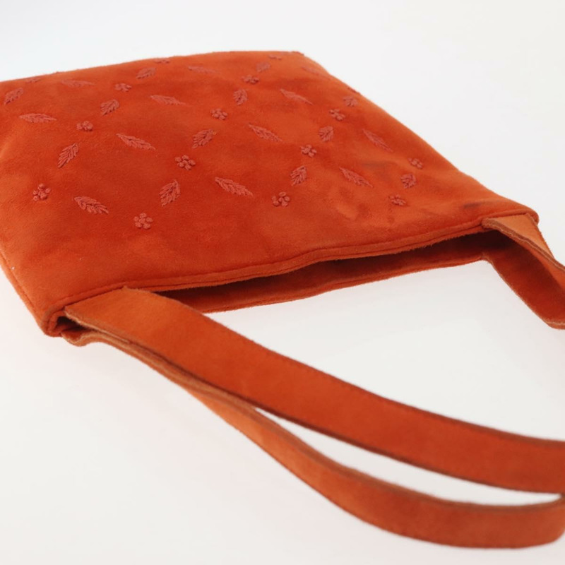 【日本直送】BOTTEGA VENETA 手提包 絨面革 橙色 銀色 正品 BA6156-5
