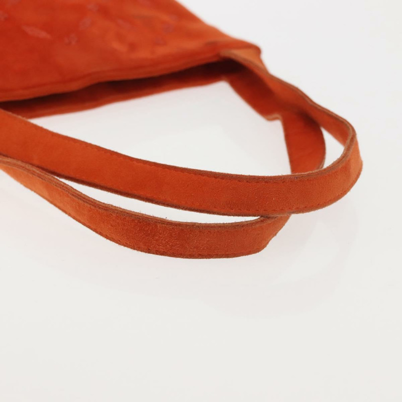 【日本直送】BOTTEGA VENETA 手提包 絨面革 橙色 銀色 正品 BA6156-6