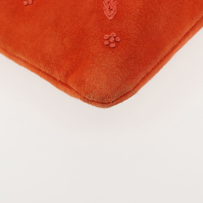 【日本直送】BOTTEGA VENETA 手提包 絨面革 橙色 銀色 正品 BA6156-8