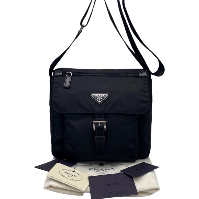「JL精品代購」 97新Prada 尼龍單肩包-0