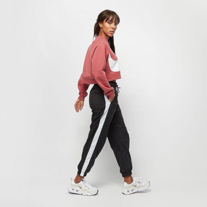 Nike swoosh tracksuit  大勾勾短版衛衣 大學T 復古寬鬆落肩內刷毛大學T croptop L 165/88A-3
