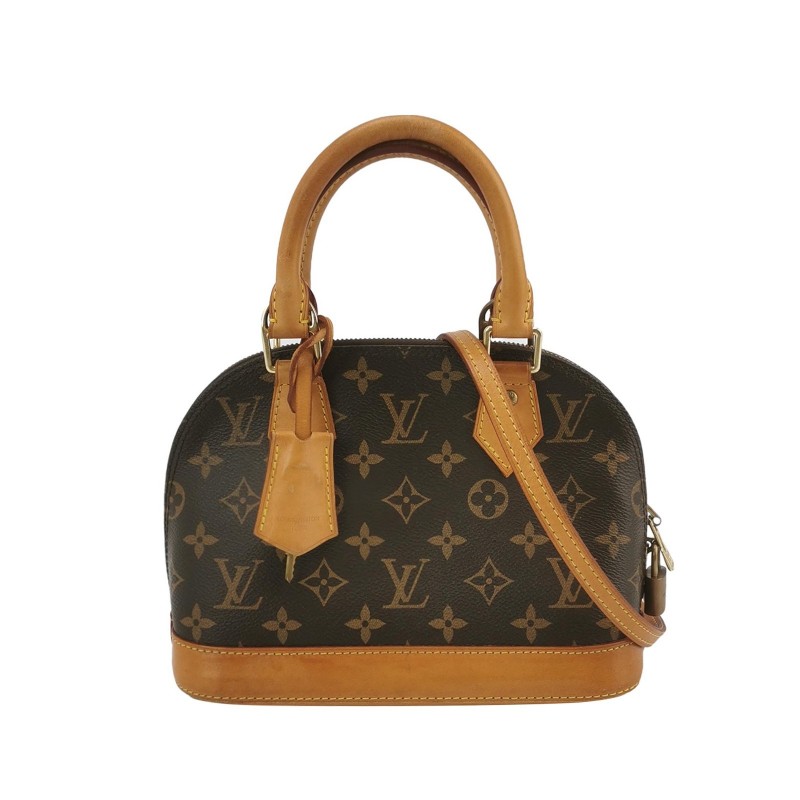 Louis Vuitton (LV) AlmaBB植鞣革Monogram印花貝殼包 肩背包-0
