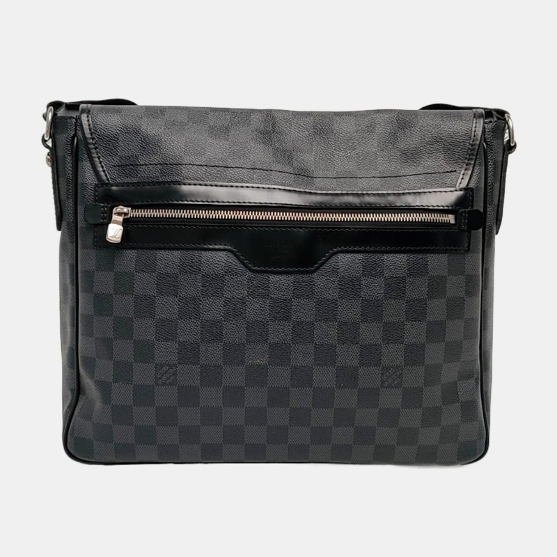 LOUIS VUITTON DANIEL 中號塗層帆布棋盤格斜背包肩背包-4
