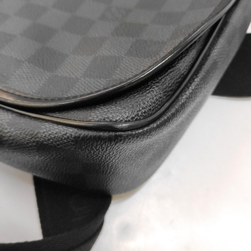 LOUIS VUITTON DANIEL 中號塗層帆布棋盤格斜背包肩背包-9
