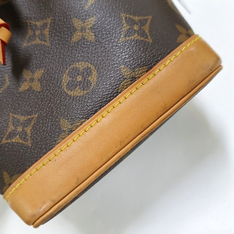 LOUIS VUITTON NOÉ Nano 棕色塗層帆布老花水桶包 肩背包斜背包-4