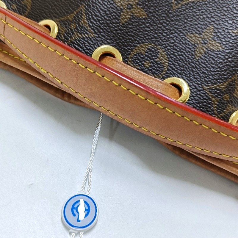 LOUIS VUITTON NOÉ Nano 棕色塗層帆布老花水桶包 肩背包斜背包-6