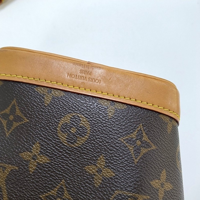 LOUIS VUITTON NOÉ Nano 棕色塗層帆布老花水桶包 肩背包斜背包-9