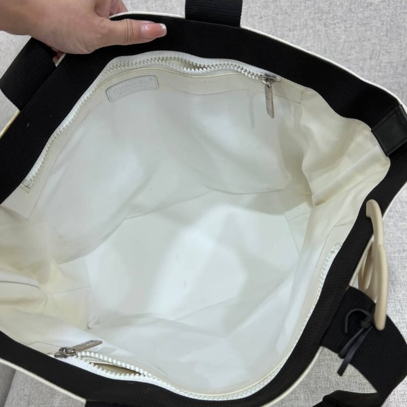 CHANEL 香奈兒 Coco Hearts Tote 帆布 愛心印花 托特包 肩背包 手提包 購物包 購物袋-4