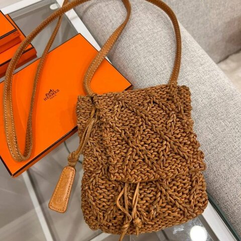 chanel 香奈兒 vintage pochette Seron 黃 竹編 編織 斜背包 肩背包 手提包 手機袋 手機包 側背包
