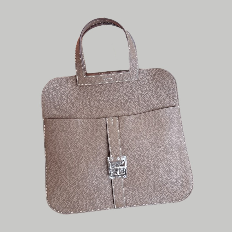 Hermes Halzan 31 大象灰銀扣-1