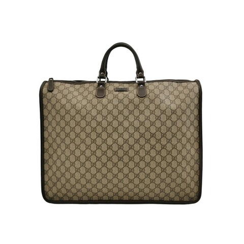 Gucci 牛皮雙G老花皮標字母Logo手提包行李箱包 電腦公事包
