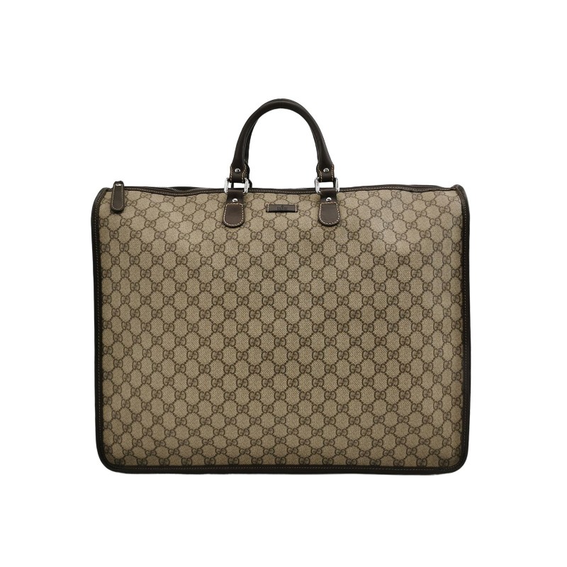 Gucci 牛皮雙G老花皮標字母Logo手提包行李箱包 電腦公事包-0