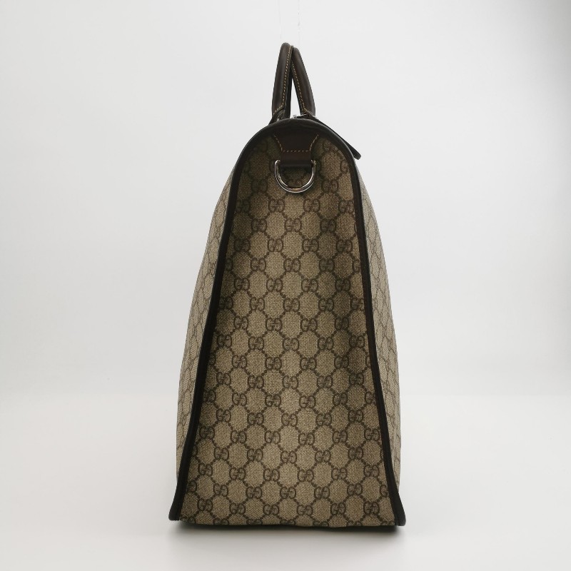Gucci 牛皮雙G老花皮標字母Logo手提包行李箱包 電腦公事包-2