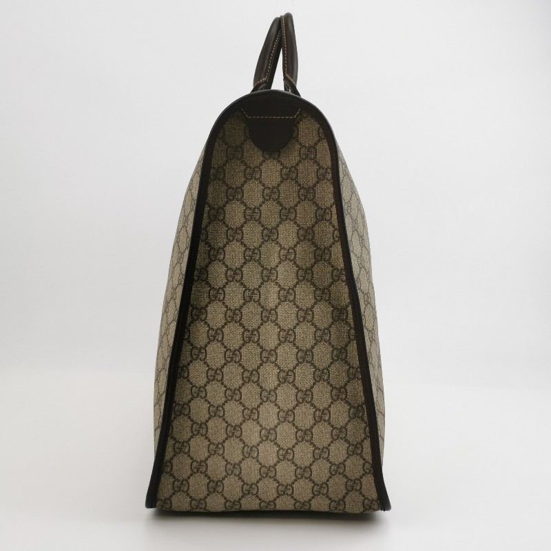Gucci 牛皮雙G老花皮標字母Logo手提包行李箱包 電腦公事包-3