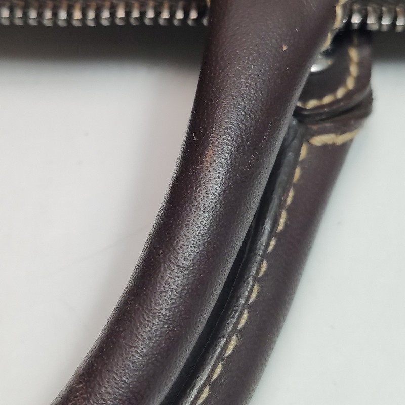 Gucci 牛皮雙G老花皮標字母Logo手提包行李箱包 電腦公事包-8