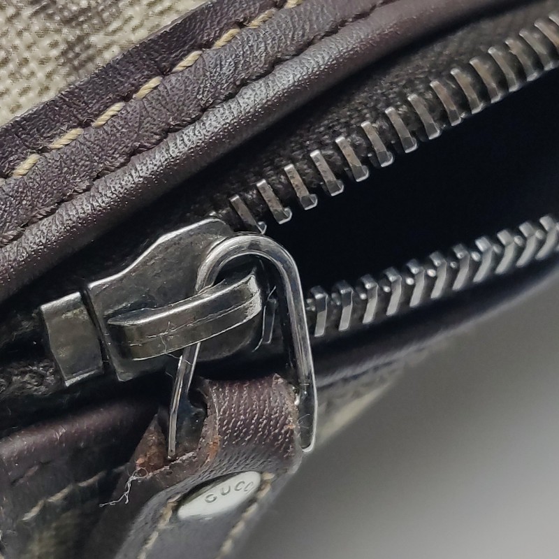 Gucci 牛皮雙G老花皮標字母Logo手提包行李箱包 電腦公事包-11