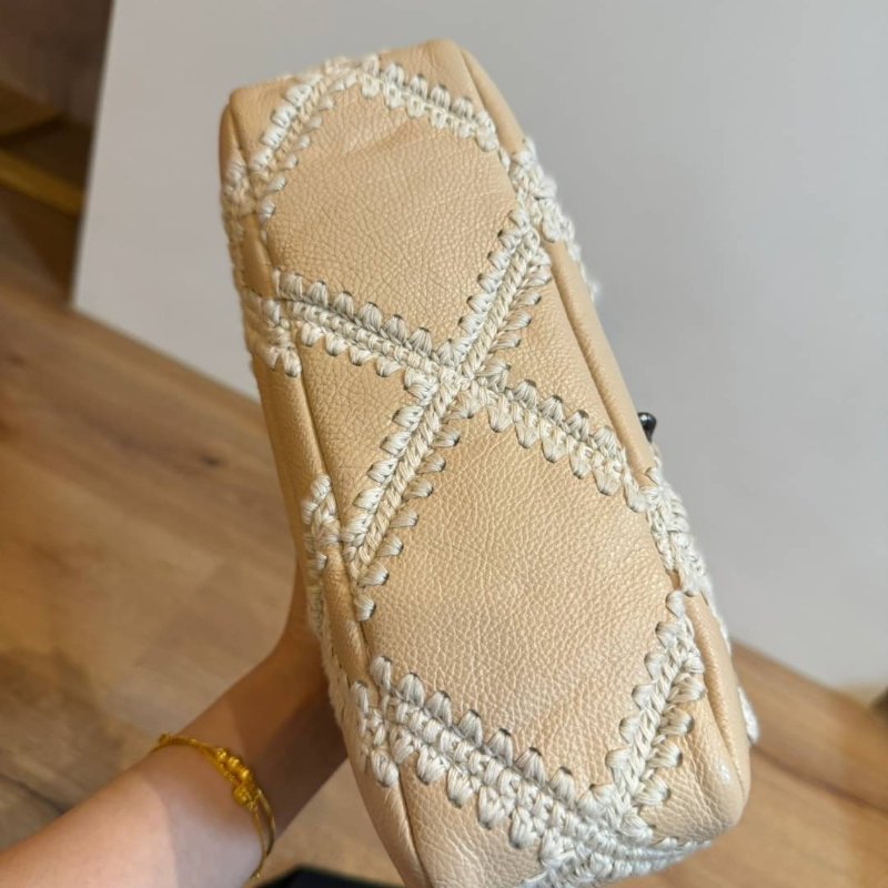 CHANEL 香奈兒 限量款 19 牛皮 粉色 鈎花縫線二 斜背包 肩背包 鍊條包 側背包 手提包-20