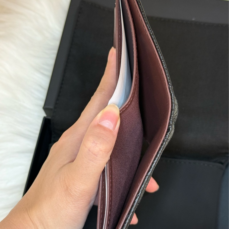 Chanel經典荔枝牛皮短夾-4