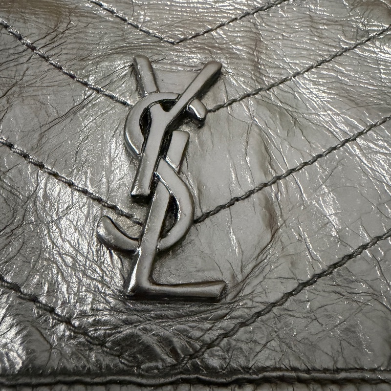 D扣新款99新🈶️購證❤️ ysl #黑銀 #niki #小號 #鏈條包-6