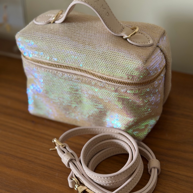 Longchamp Le Pliage Collection XS 迷你亮片包-1