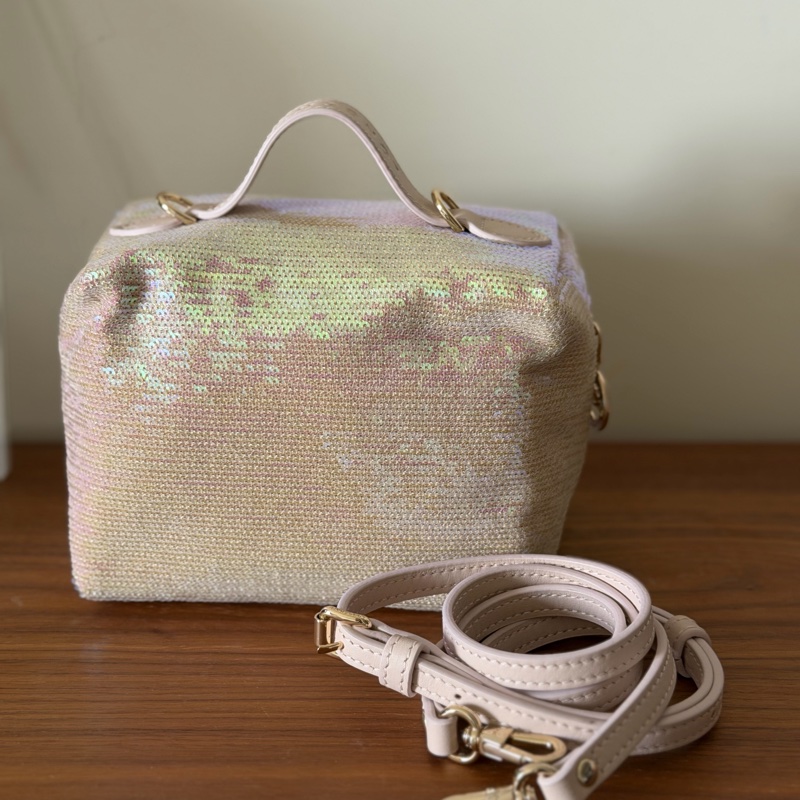 Longchamp Le Pliage Collection XS 迷你亮片包-12