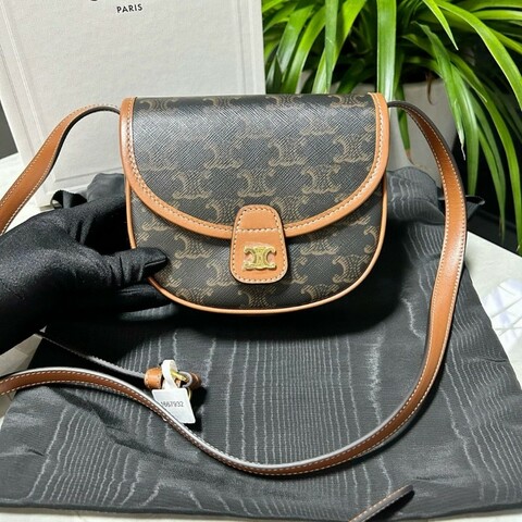 極新⭐Celine 凱旋門老花BESACE mini馬鞍 斜背包 肩背包 🈶購鉦