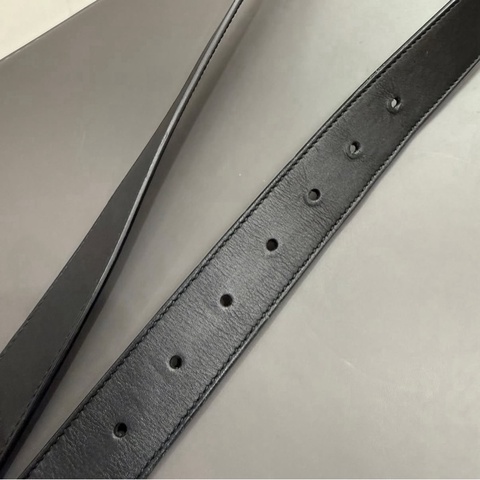 Gucci復古仿舊雙金互扣式牛皮皮帶