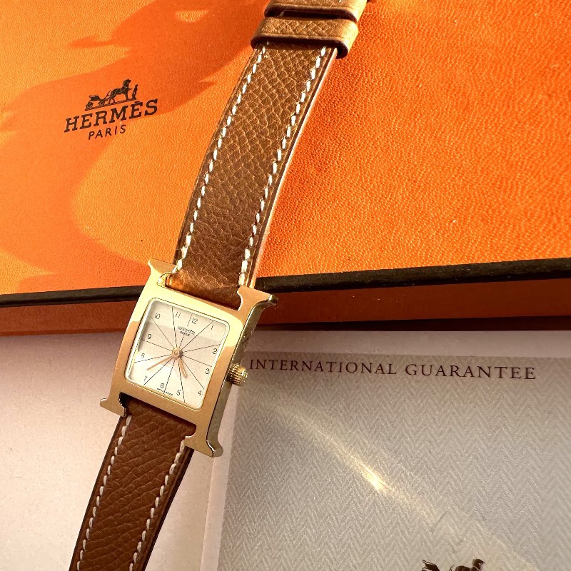 HERME'S H-hour 金框手錶-6