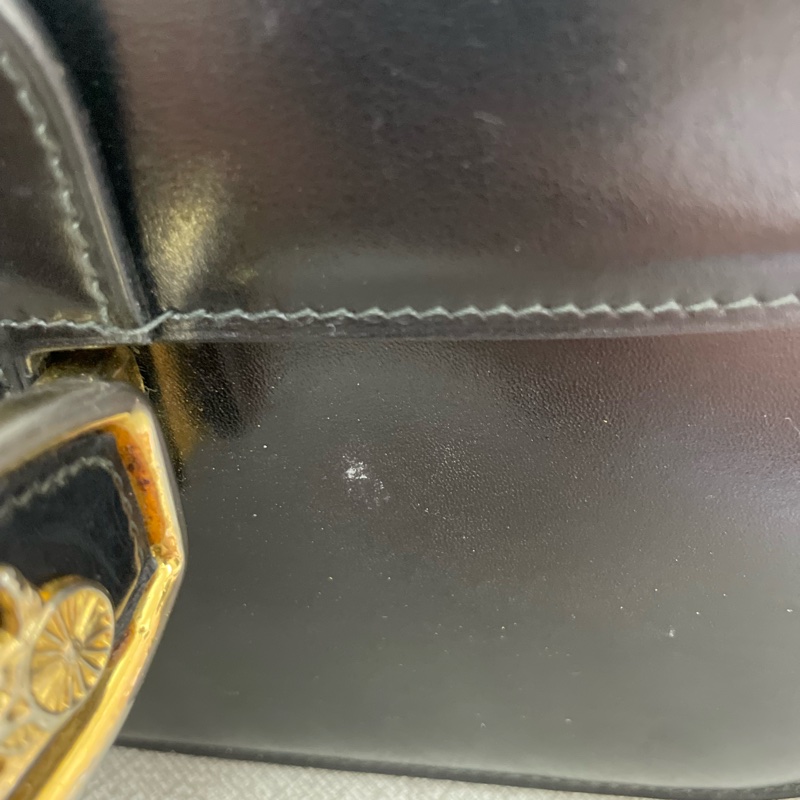 保存良好Celine vintage馬車金具BOX翻蓋包/肩斜背-29