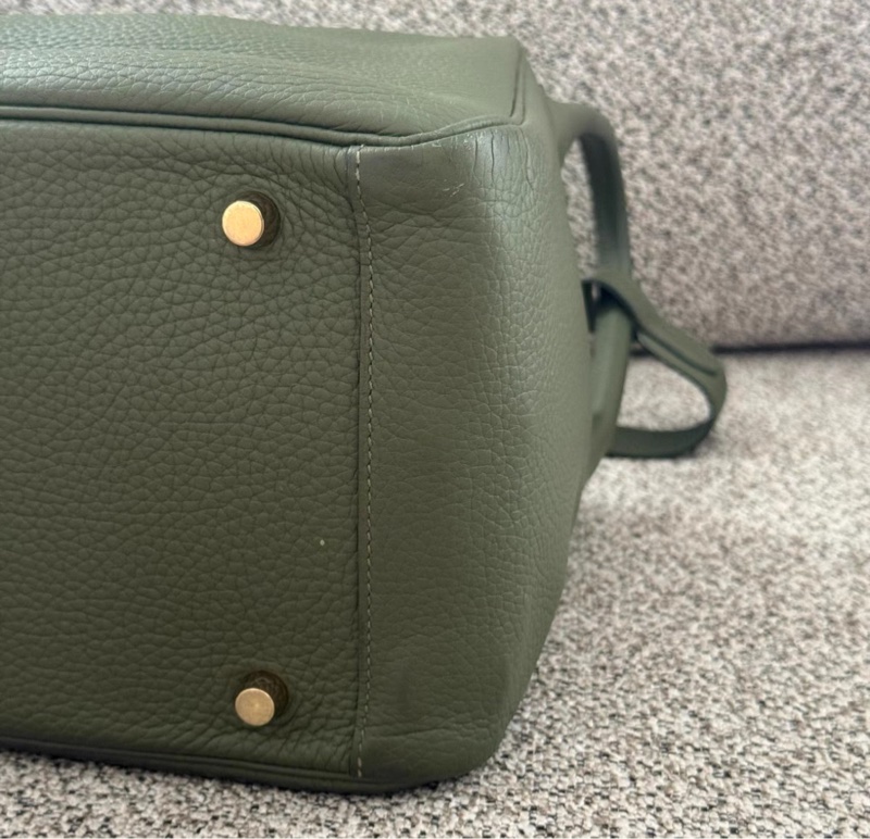 Hermes Lindy 30 英國綠金扣-4