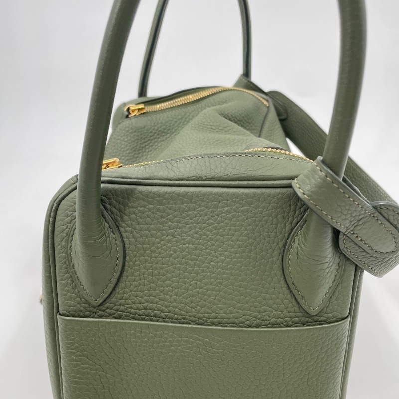 Hermes Lindy 30 英國綠金扣-10