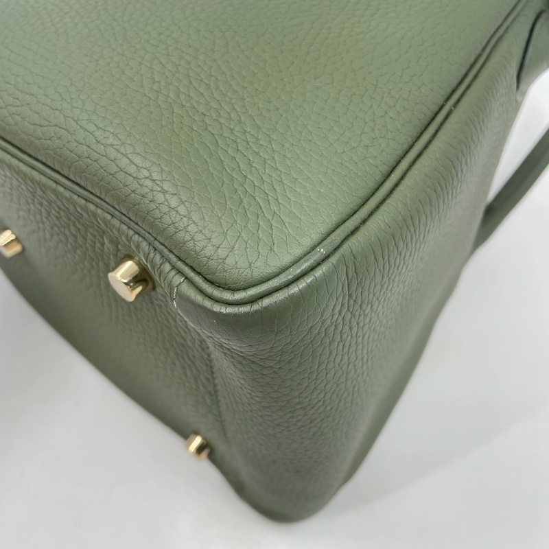 Hermes Lindy 30 英國綠金扣-12