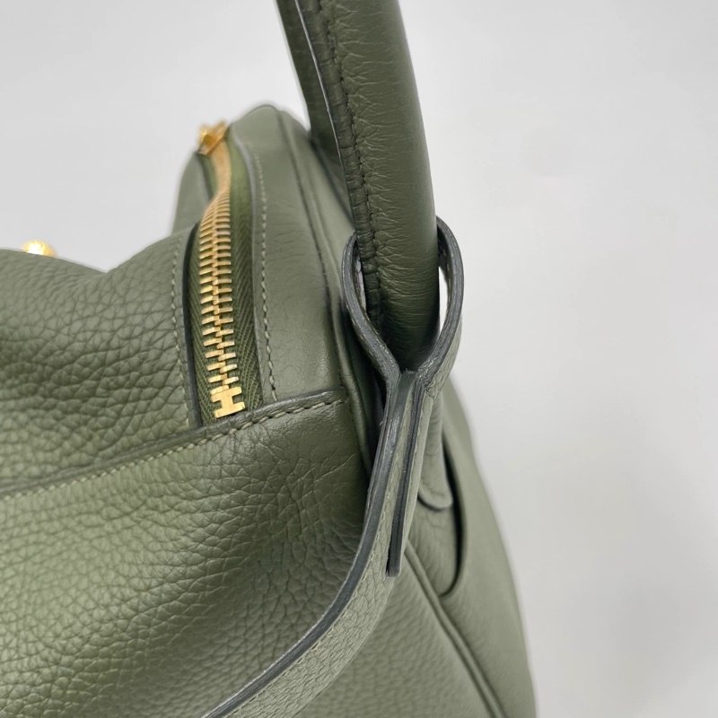 Hermes Lindy 30 英國綠金扣-17