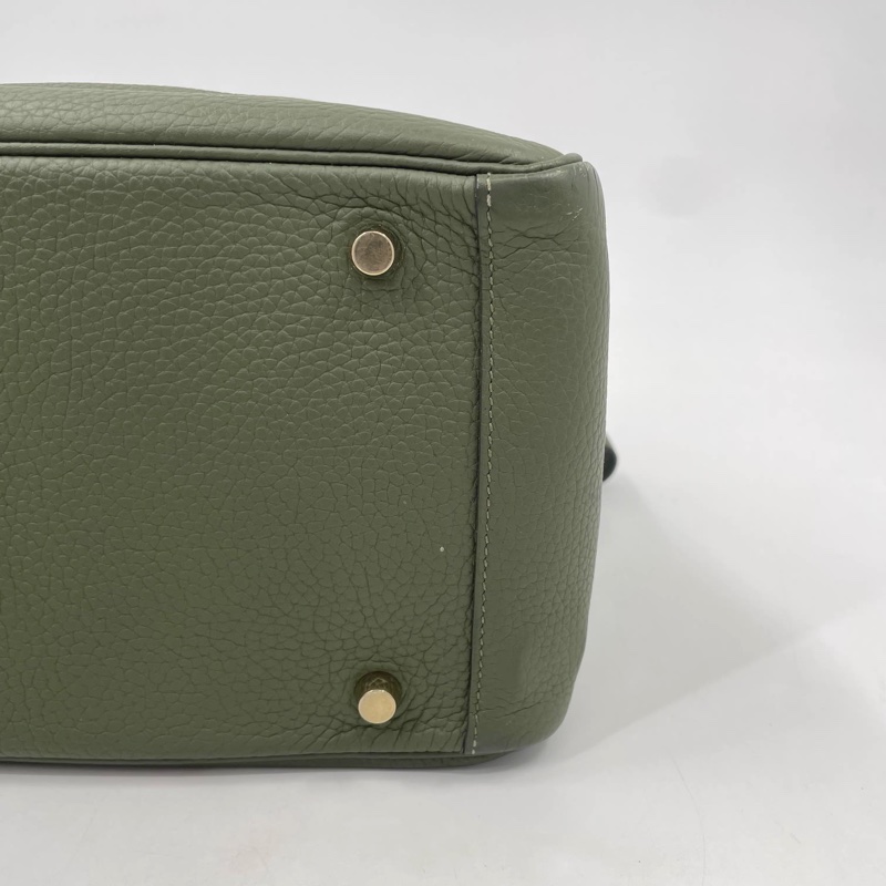 Hermes Lindy 30 英國綠金扣-18