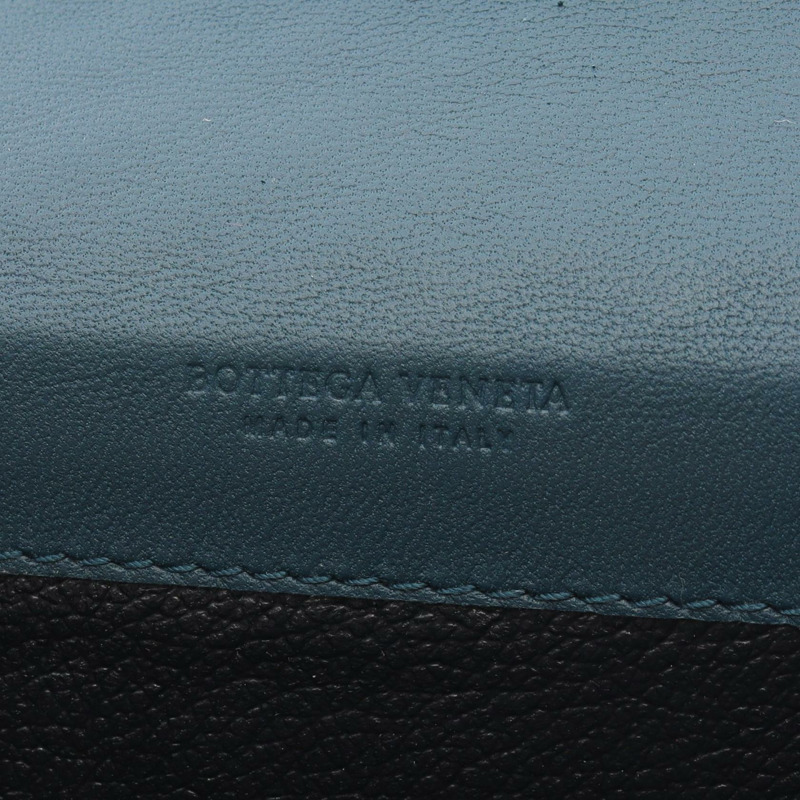 BOTTEGA VENETA Intrecciato 雙折皮夾 長版皮夾 皮革 米色 二手 男女通用-3