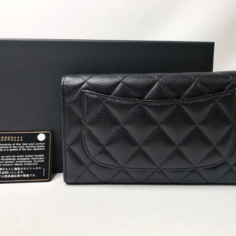 CHANEL coco荔枝金牛三折長夾-1