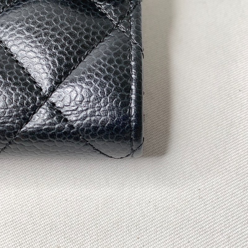 CHANEL coco荔枝金牛三折長夾-10