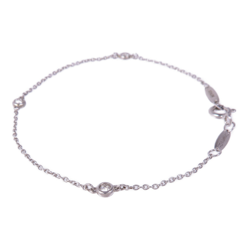 TIFFANY&CO 925純銀By The Yard Bracelet鑽石手鏈-1