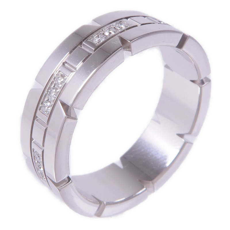 CARTIER 18K白金Tank Francaise Ring鑽石戒指Cartier#56/US#7.25-0