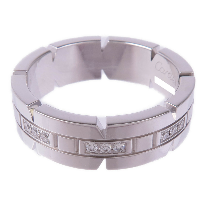 CARTIER 18K白金Tank Francaise Ring鑽石戒指Cartier#56/US#7.25-2
