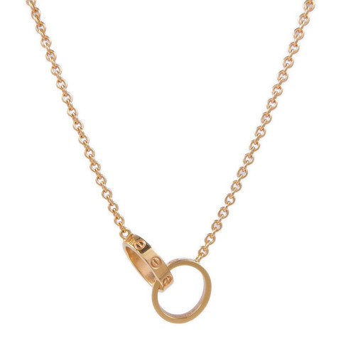 CARTIER 18K玫瑰金Love Necklace項鍊