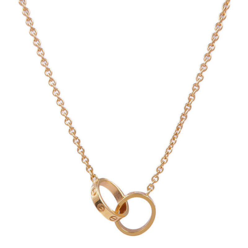 CARTIER 18K玫瑰金Love Necklace項鍊-1