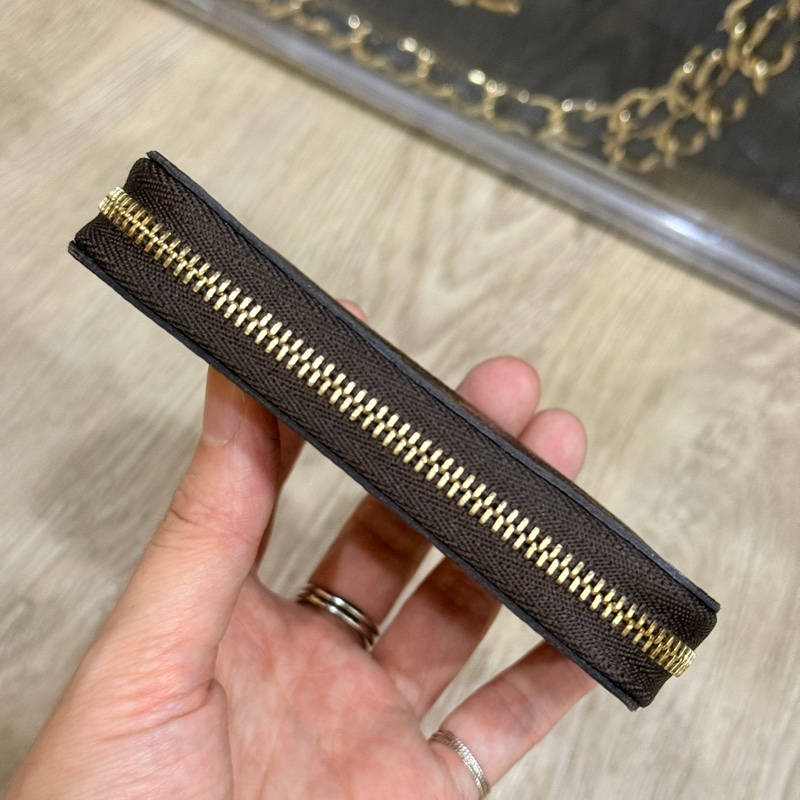 9新✨保值晶片款🎖️LV出名好用的錢包LV 原花 老花 拉鍊零錢包 m60067 卡包 短夾-5